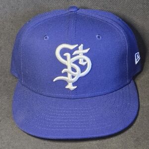 NEW ERA St. Paul Saints AAA Fitted Baseball Hat Cap 7 1/4 Blue